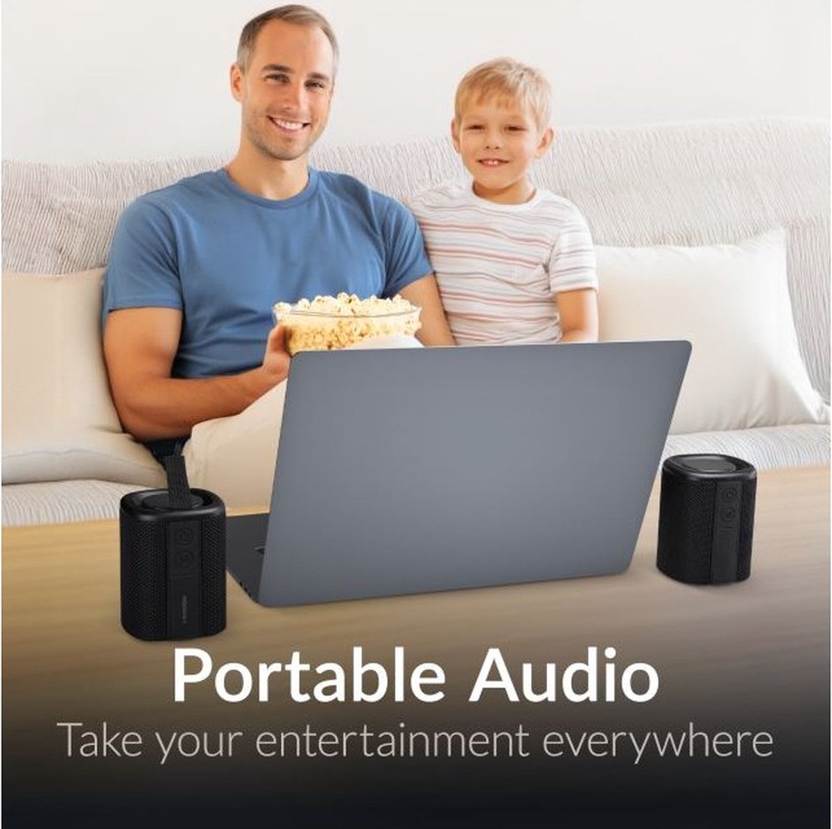 Mobilize 2in1 TWS Bluetooth 5.3 Speaker Zwart