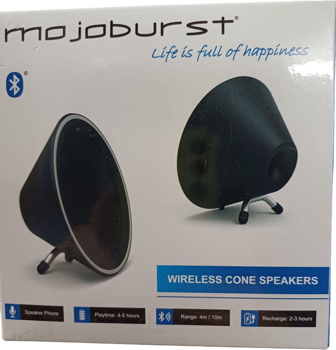 Mojoburst Wireless Cone Bluetooth Speaker