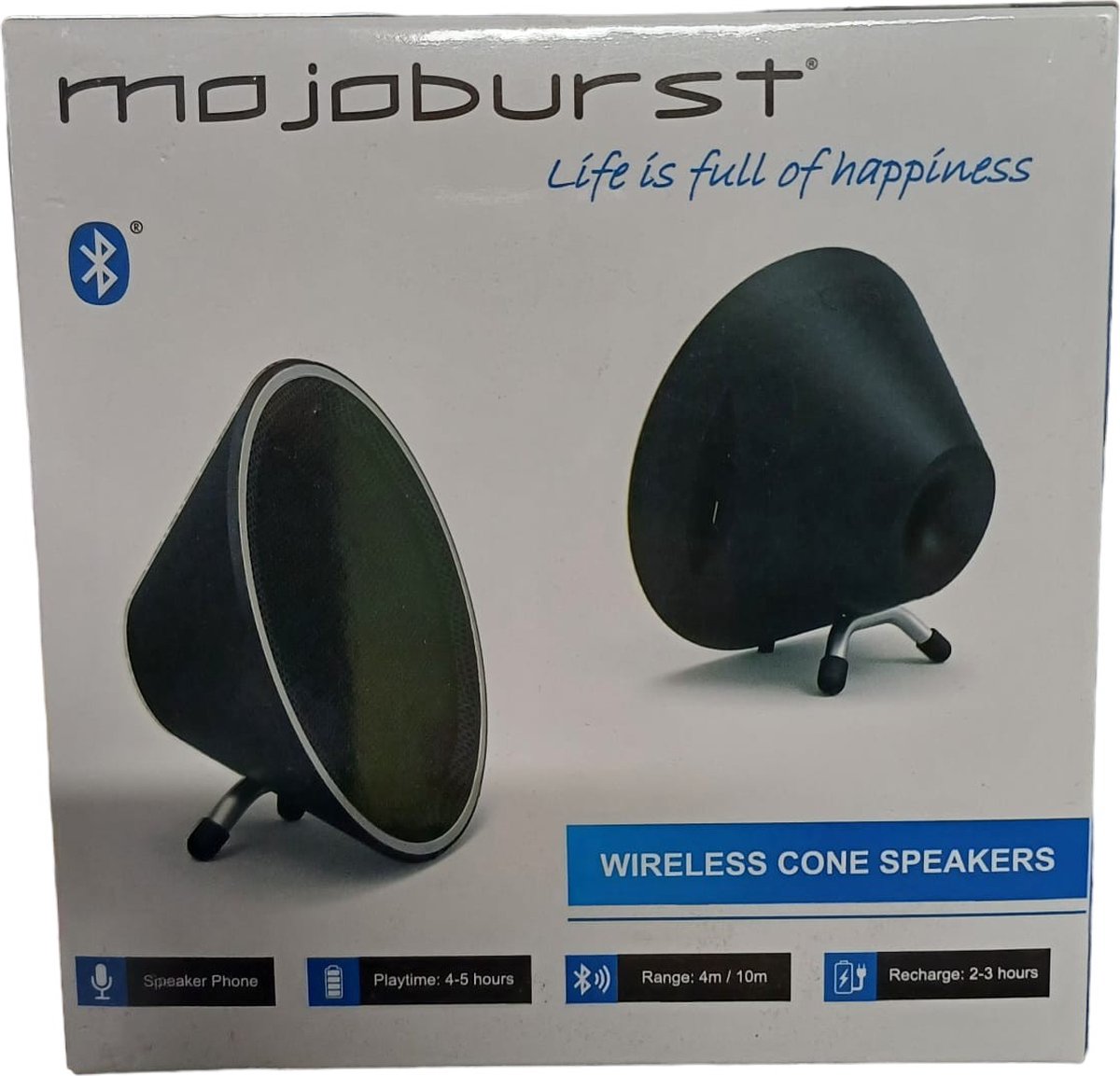 Mojoburst Wireless Cone Bluetooth Speaker