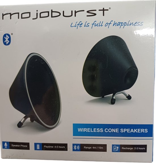 Mojoburst Wireless Cone Bluetooth Speaker