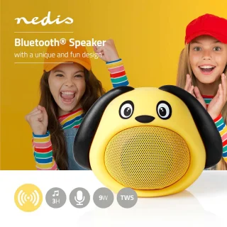 Nedis Bluetooth Speaker Animaticks Dusty Dog Geel