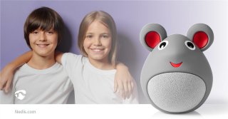 Nedis Bluetooth Speaker Animaticks Melody Mouse Grijs