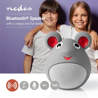 Nedis Bluetooth Speaker Animaticks Melody Mouse Grijs