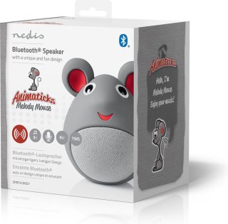 Nedis Bluetooth Speaker Animaticks Melody Mouse Grijs