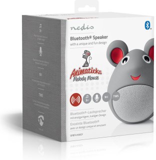 Nedis Bluetooth Speaker Animaticks Melody Mouse Grijs