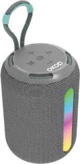 OKOP Bluetooth Speaker Draadloos Draagbaar RGB LED Grijs