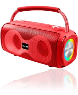 OKOP Bluetooth Speaker Draadloos RGB LED Rood