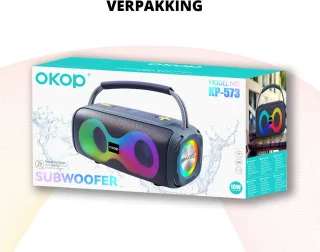 OKOP Bluetooth speaker draagbaar blauw