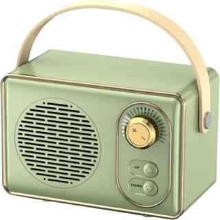 Oneay Retro Bluetooth-speaker - draagbare speaker, groen