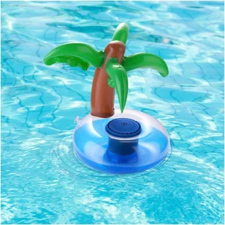 Palmboom Eiland Bluetooth Zwembadspeaker met Bekerhouder 21x21x25 cm