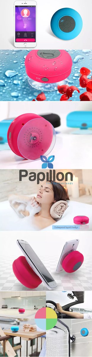 Papillon Bluetooth Speaker USB Oplaadbaar Blauw