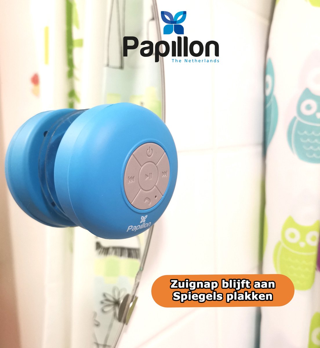 Papillon Bluetooth Speaker USB Oplaadbaar Blauw