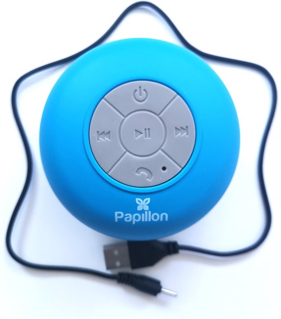 Papillon Bluetooth Speaker USB Oplaadbaar Blauw