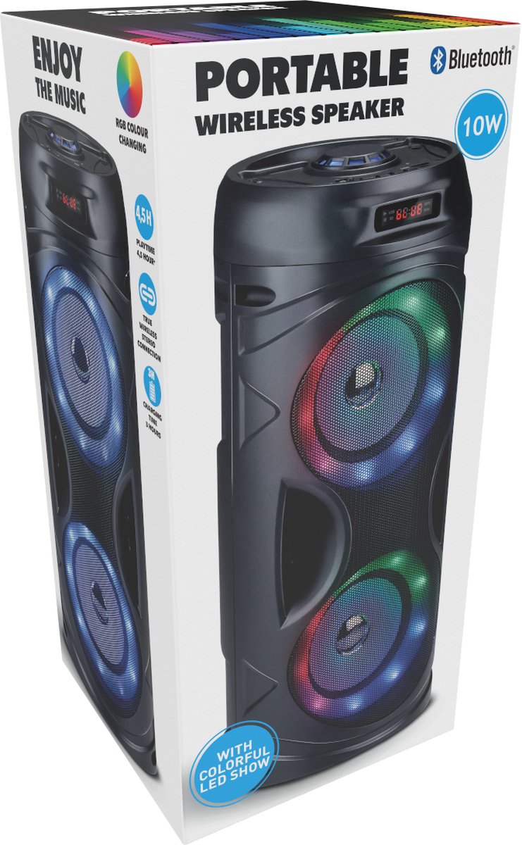 Partybox Bluetooth Speaker RGB 16x38.5 cm