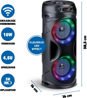 Partybox Bluetooth Speaker RGB 16x38.5 cm