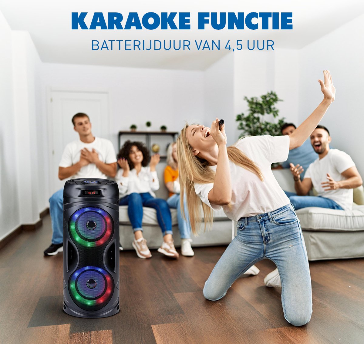 Partybox Bluetooth Speaker RGB 16x38.5 cm