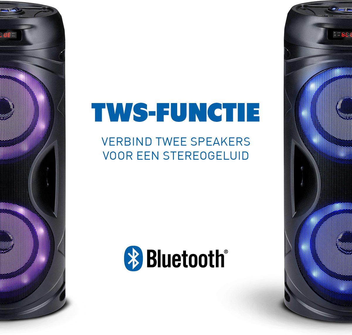 Partybox Bluetooth Speaker RGB 16x38.5 cm