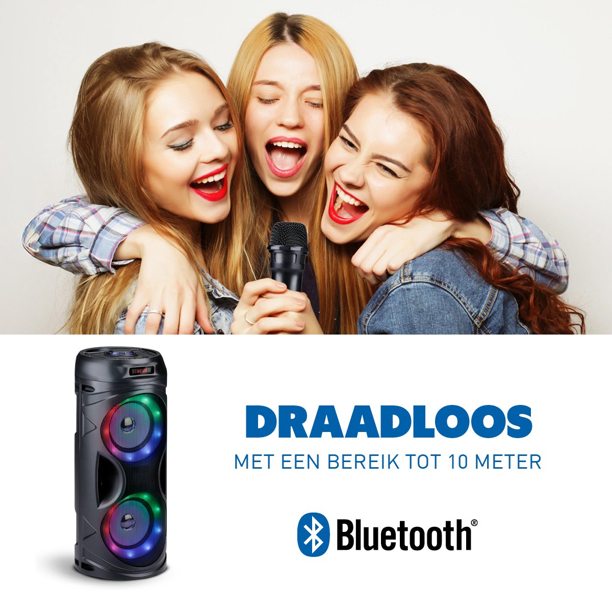 Partybox Bluetooth Speaker RGB 16x38.5 cm