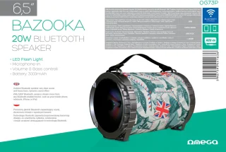 Platinet BAZOOKA Bluetooth V2.1 Draagbare Speaker Zwart