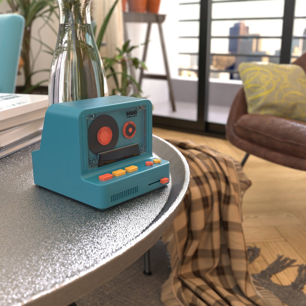 Polaroid RS-80 Retro Look Bluetooth Speaker Pauwblauw