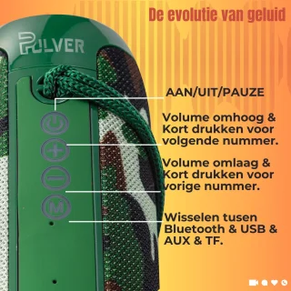 Pulver Bluetooth Speaker Prox 10W Camo