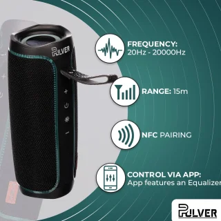 Pulver Prox Bluetooth Speaker Zwart 15W