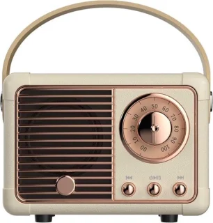 Retro bluetooth-luidspreker (beige)