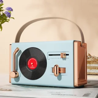 Retro Bluetooth-speaker – Blauw