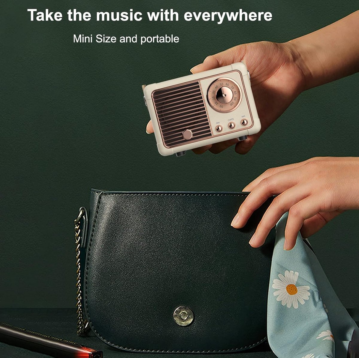 Retro Bluetooth Speaker Geel