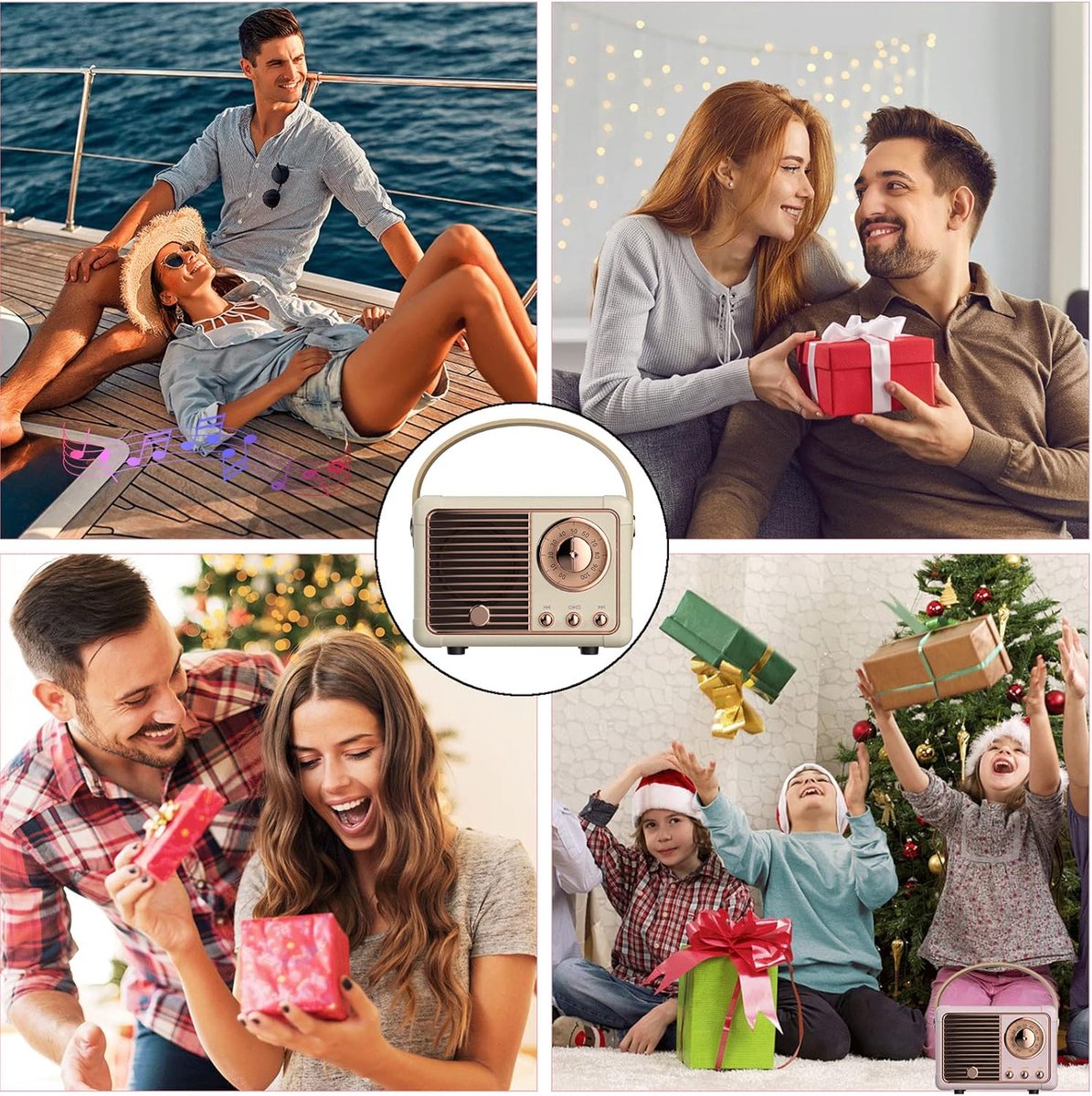 Retro Bluetooth Speaker Geel