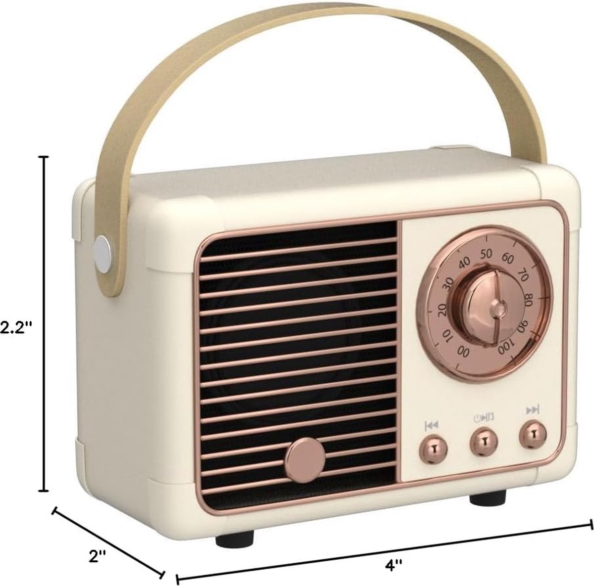 Retro Bluetooth Speaker Geel