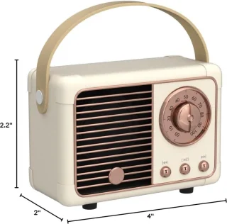 Retro Bluetooth Speaker Geel