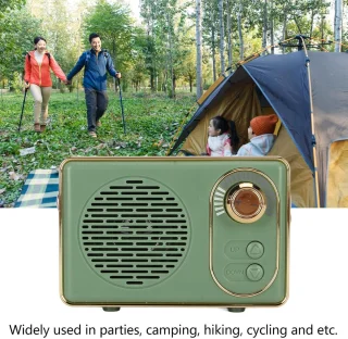Retro Bluetooth Speaker Groen