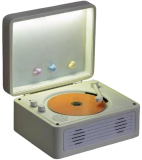 Retro Bluetooth speaker met cd-speler - wit