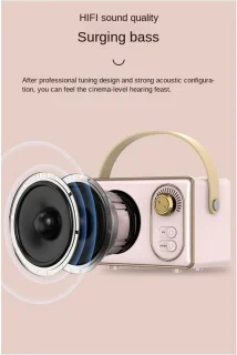 Retro Bluetooth speaker paars