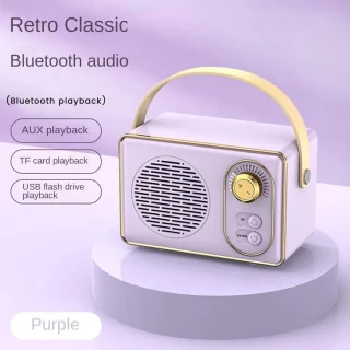 Retro Bluetooth speaker paars