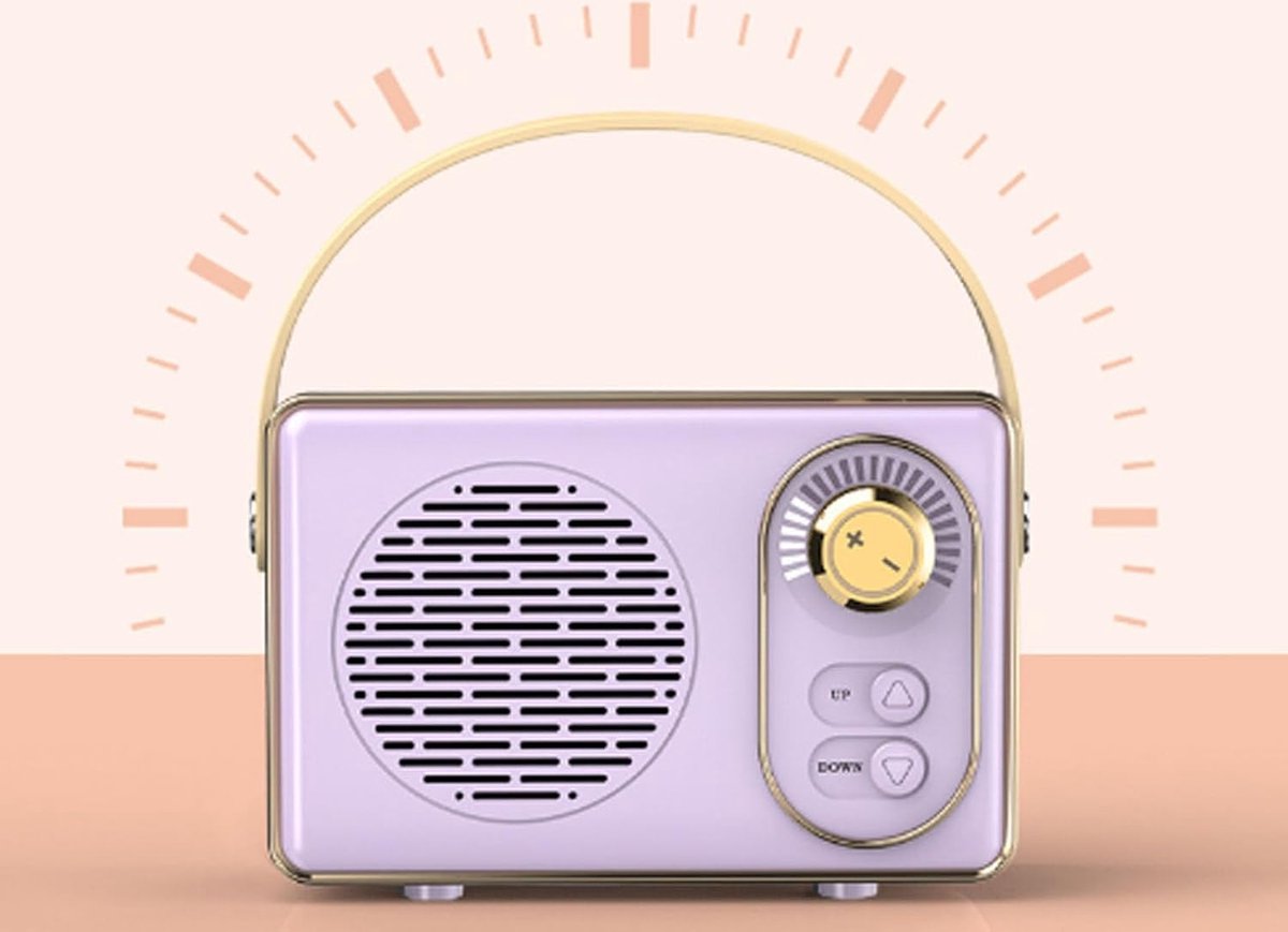 Retro Bluetooth speaker paars