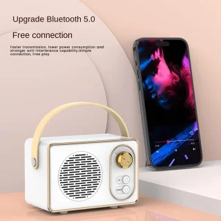 Retro Bluetooth speaker paars