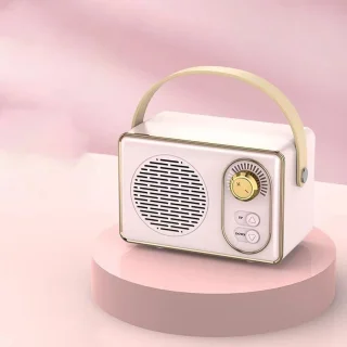 Retro Bluetooth Speaker Roze