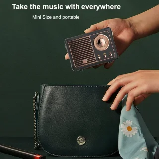 Retro Bluetooth Speaker Zwart