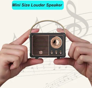 Retro Bluetooth Speaker Zwart