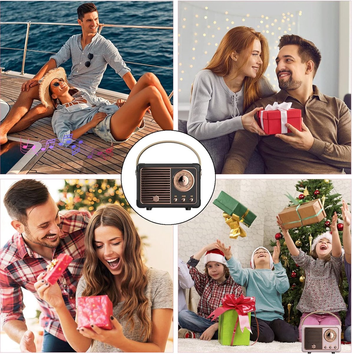 Retro Bluetooth Speaker Zwart