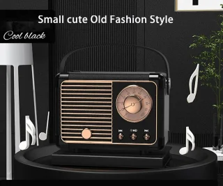 Retro Bluetooth Speaker Zwart