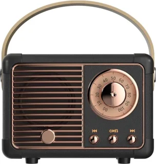 Retro Bluetooth Speaker Zwart
