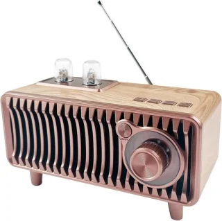 Retro luidsprekerradio - walnoothout (Rosewood Gold)