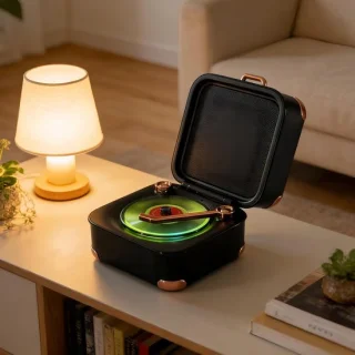 Retro Mini Bluetooth Speaker - Zwart