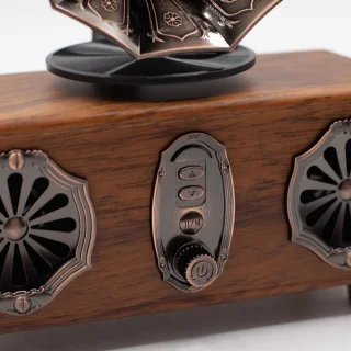 Wat vinden we goed aan de Retro Mini Dubbele Grammofoonluidspreker