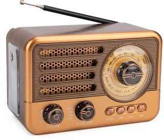 Retro Speaker Bluetooth Draagbare Vintage Radio - Bruin