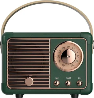 Retro transistorradio Bluetooth-luidspreker (groen)