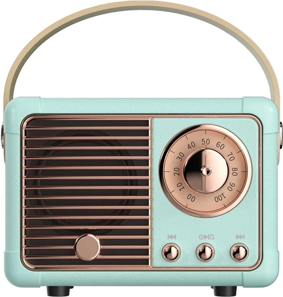Retro Vintage Bluetooth Speaker Lichtblauw Draagbaar